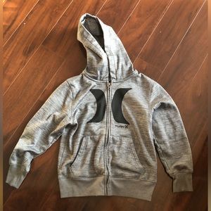 ⭐️ Boys Small Hurley Grey Hoodie zip-Up Sweatshirt